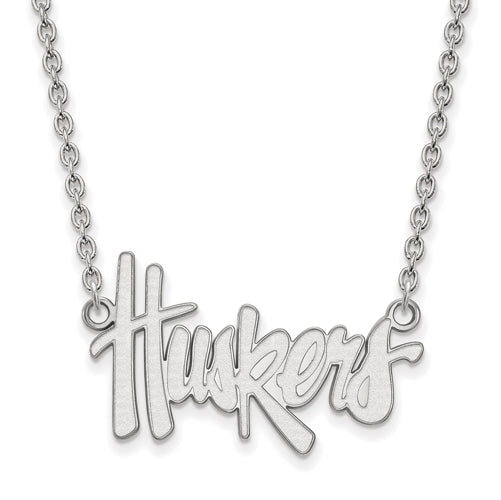 14kw University of Nebraska Large Huskers Necklace