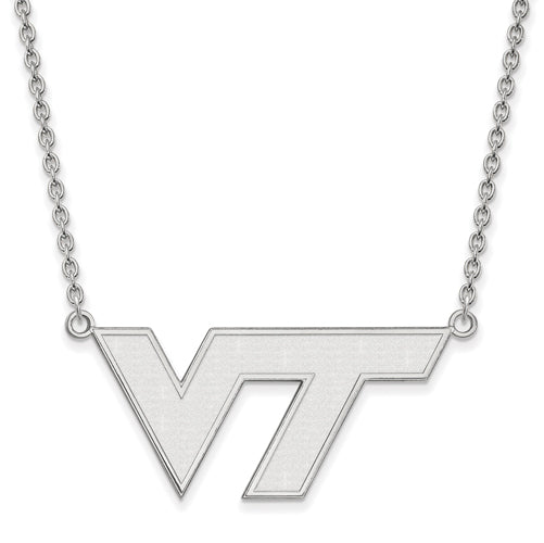 14kw Virginia Tech Large VT Logo Pendant w/Necklace