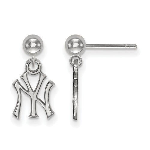 SS MLB  New York Yankees NY Dangle Ball Earrings