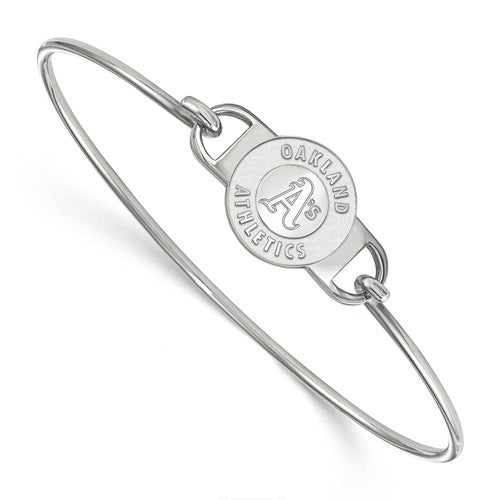SS MLB  Oakland Athletics Small Ctr Wire Bangle