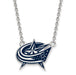 SS NHL Columbus Blue Jackets Lg Enl Pendant w/Necklace