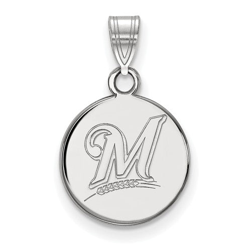 SS MLB  Milwaukee Brewers Small Disc Logo Pendant