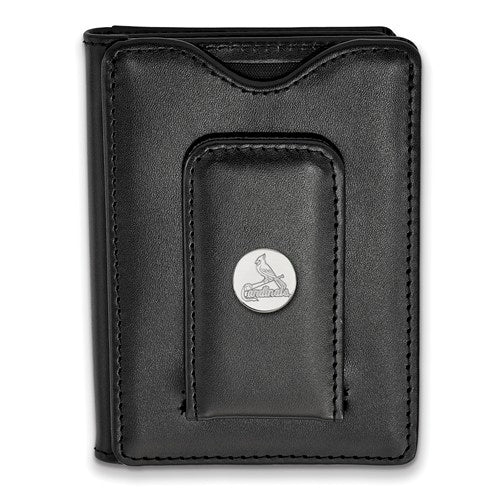 SS MLB  St. Louis Cardinals Black Leather Wallet