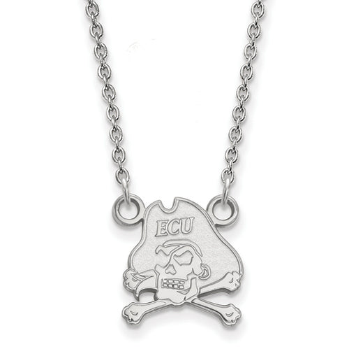 SS East Carolina University Small Pirates Pendant w/Necklace