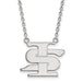 This exquisite 14k white gold necklace features a beautifully stylized interlocking "I" and "S" letter design, tastefully suspended on a fine chain. Ideal for those who admire the artistry of LogoArt Jewelry.