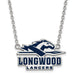 SS Longwood University Large Enamel Lancers Pendant w/Necklace