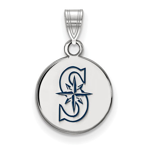 SS MLB  Seattle Mariners Small Enamel Disc Pendant