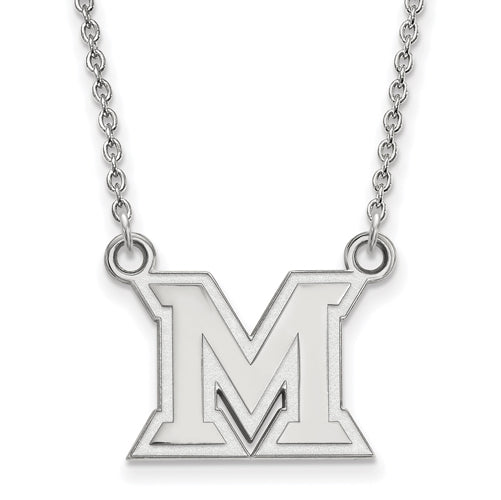 10kw Miami University Small Logo Pendant w/Necklace