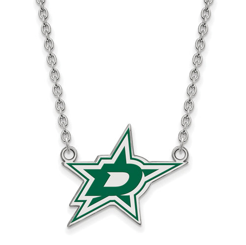 SS NHL Dallas Stars Large Enamel Pendant w/Necklace