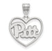 SS University of Pittsburgh Pendant in Heart