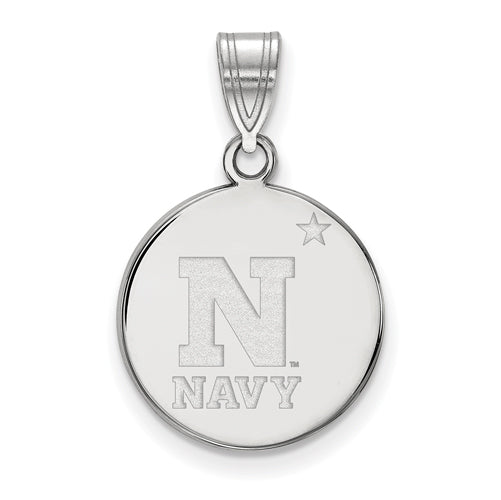 SS Navy Medium Disc Pendant