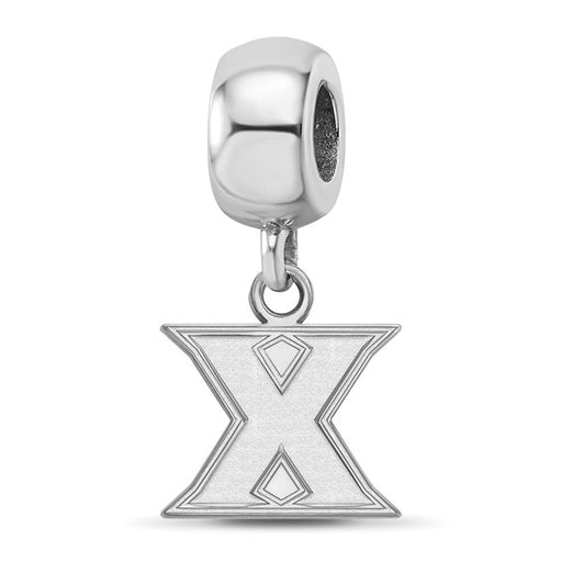 Sterling Silver Rhodium-plated LogoArt Xavier University Letter X Extra Small Dangle Bead Charm