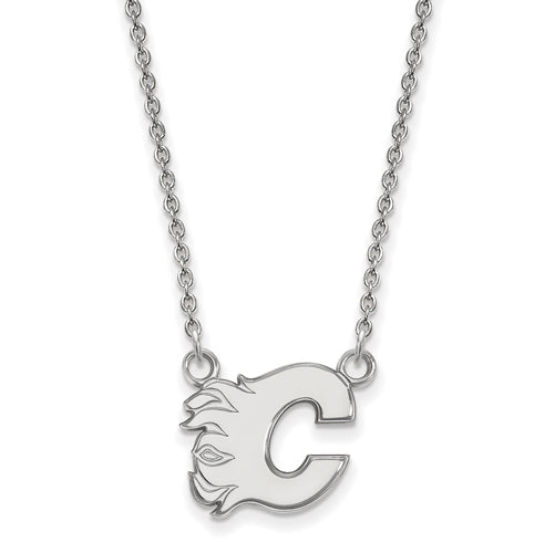 SS NHL Calgary Flames Small Pendant w/Necklace