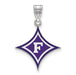 SS F Logo Furman University Large Enamel Pendant