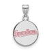 SS Rhodium-plat. MLB LogoArt Cleveland Guardians Sm.Enamel Disc Pendant