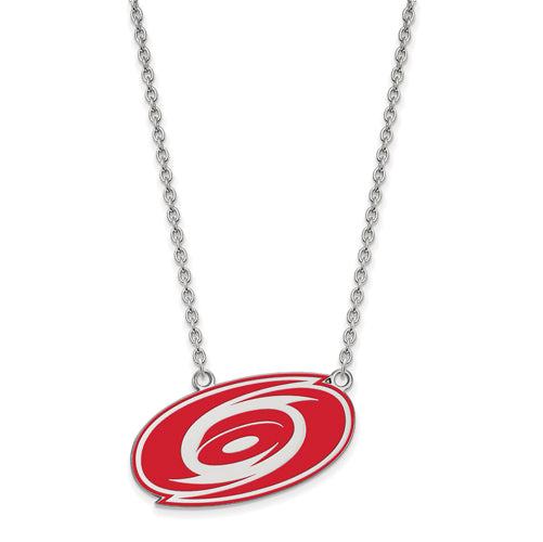 SS NHL Carolina Hurricanes Lg Enl Pendant w/Necklace