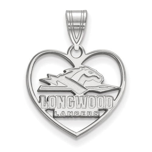 SS Longwood University Lancers Pendant in Heart