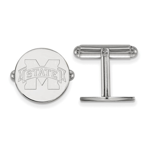 SS Mississippi State University M w/ STATE Disc Cuff Links