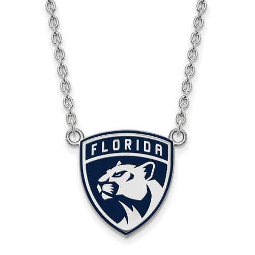 SS NHL Florida Panthers Lg Enl Pendant w/Necklace