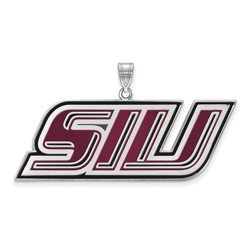 SS Southern Illinois U Large Enamel Pendant