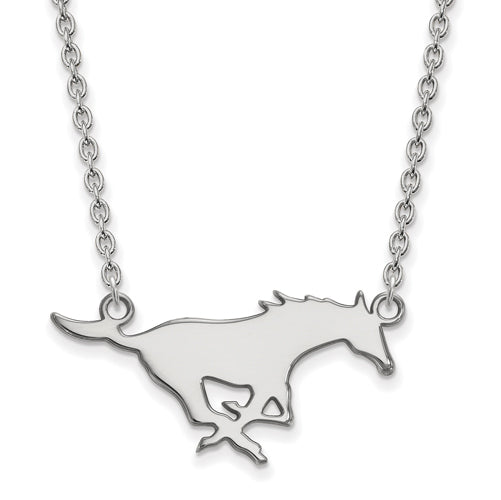 SS Southern Methodist U Large Pendant w/Necklace