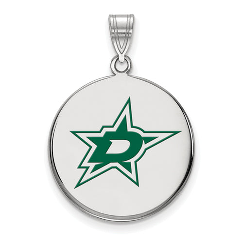 SS NHL Dallas Stars Large Enamel Disc Pendant