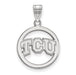 SS Texas Christian University Med TCU Pendant in Circle