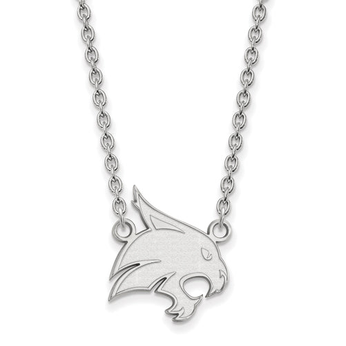 14kw Texas State University Large Bobcat Pendant w/Necklace