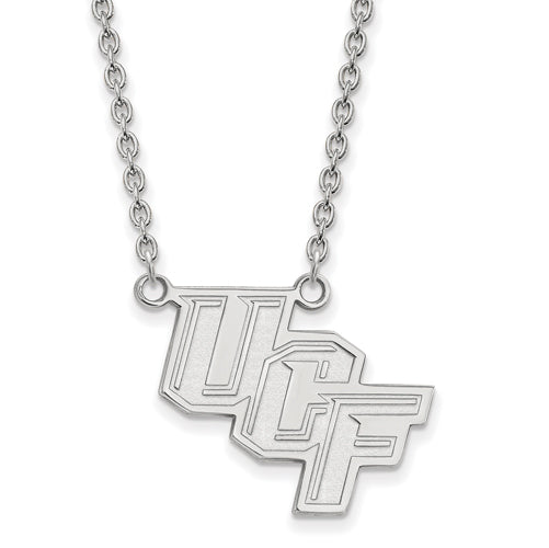 SS University of Central Fl Large slanted UCF Pendant w/Necklace