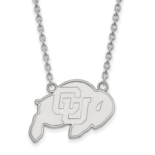SS Univ of Colorado Large Buffalo Pendant w/Necklace