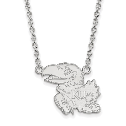 SS University of Kansas Large Jayhawk Pendant w/Necklace