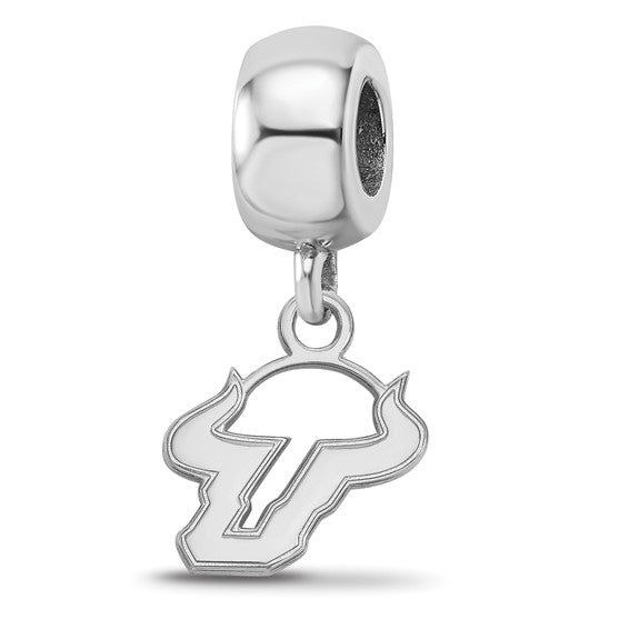 Sterling Silver University of South Florida Bull Extra Small Dangle Bead Charm