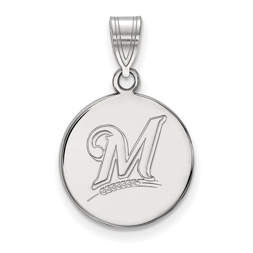 SS MLB  Milwaukee Brewers Medium Disc Logo Pendant