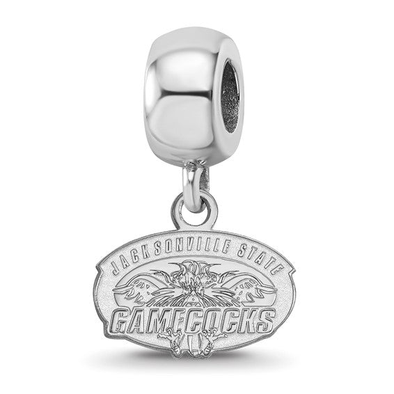 Silver Jacksonville State U. XS Dangle Bead Charm
