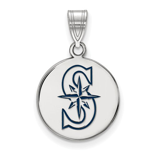 SS MLB  Seattle Mariners Medium Enamel Disc Pendant