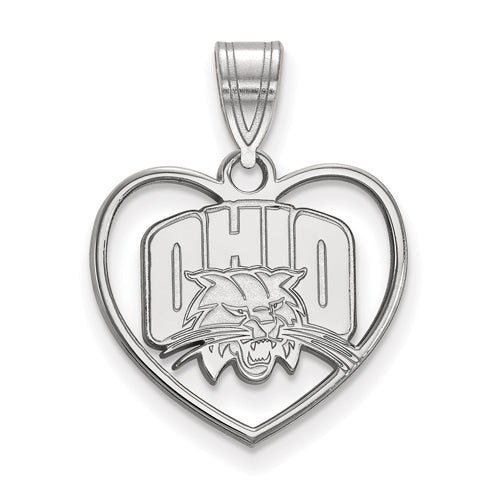 SS Ohio University Pendant in Heart