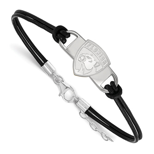 SS Florida Panthers Small Center Leather Bracelet
