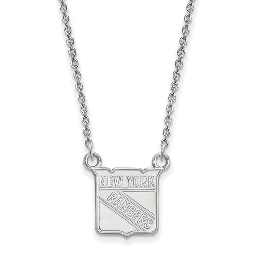 10kw NHL New York Rangers Small Pendant w/Necklace