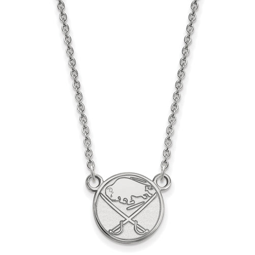 14kw NHL Buffalo Sabres Small Pendant w/Necklace