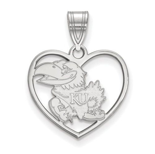 SS University of Kansas Pendant in Heart