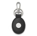 SS University of Wisconsin Black Leather Oval Key Chain