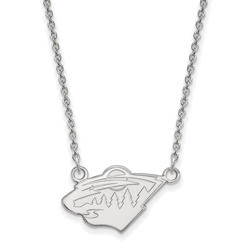14kw NHL Minnesota Wild Small Pendant w/Necklace