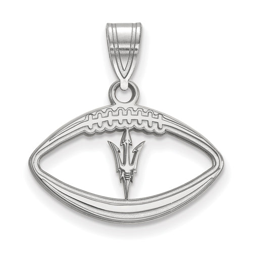 SS Arizona State University Pitchfork Football Pendant in Football