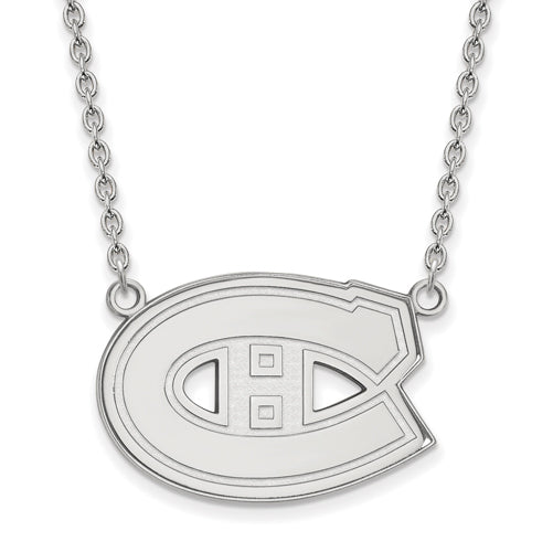 SS NHL Montreal Canadiens Large Pendant w/Necklace