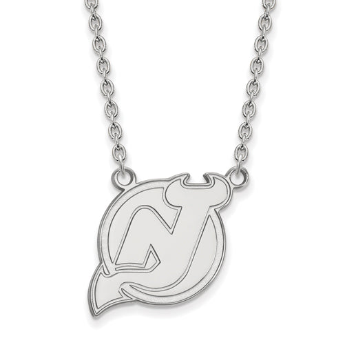 SS NHL New Jersey Devils Large Pendant w/Necklace