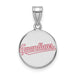 SS Rhodium-plat. MLB LogoArt Cleveland Guardians Medium Enamel Disc Pendant