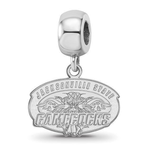 Silver Jacksonville State U. Small Dangle Bead