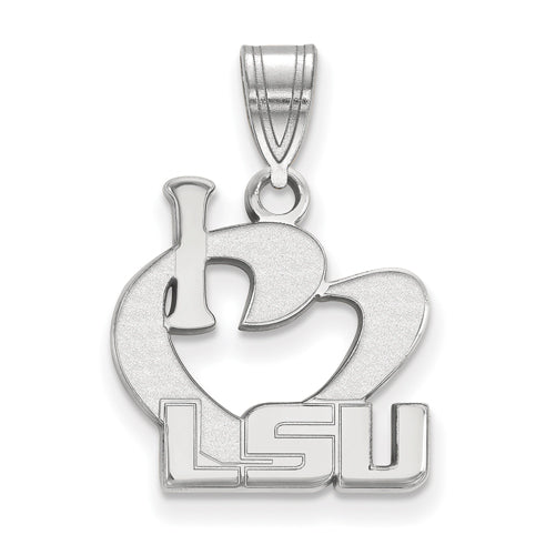 SS Louisiana State University Large I Love Logo Pendant