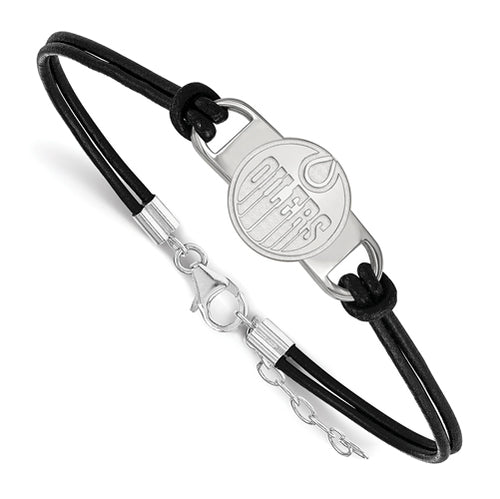 SS Edmonton Oilers Small Center Leather Bracelet