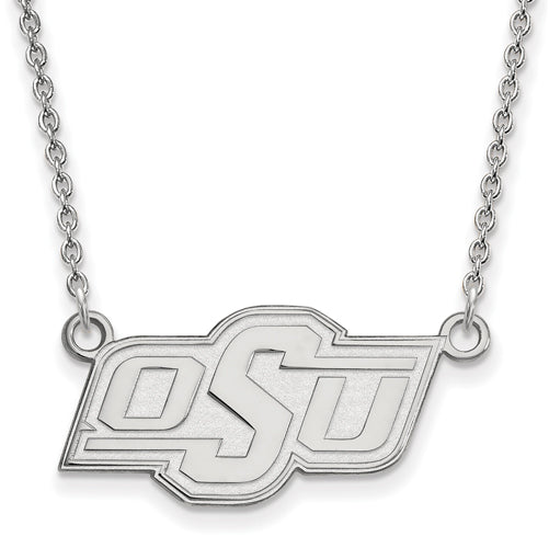 14kw Oklahoma State University Small Pendant w/Necklace